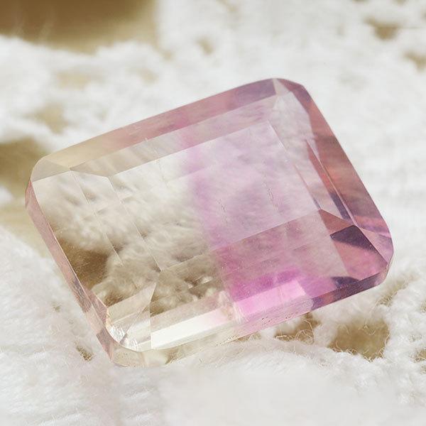 春キャン開催中 バイカラーフローライト オクタゴン 6.14ct 限定1個 製品オーダー可能