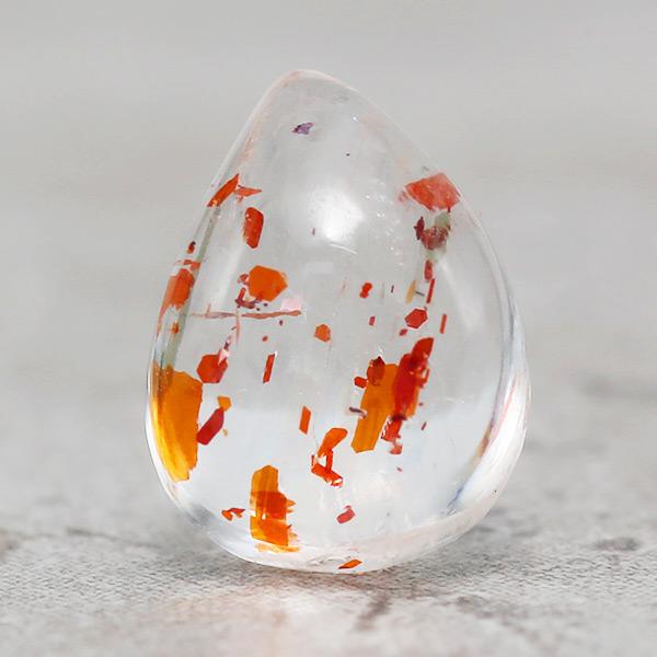 サンストーン ペアシェイプ カボション 金魚 1.14ct 限定1個 製品オーダー可能