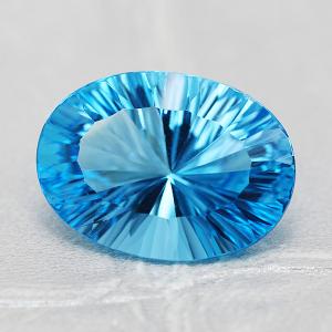 大粒18mm スカイブルートパーズ スペシャルカット リング ボールドネス