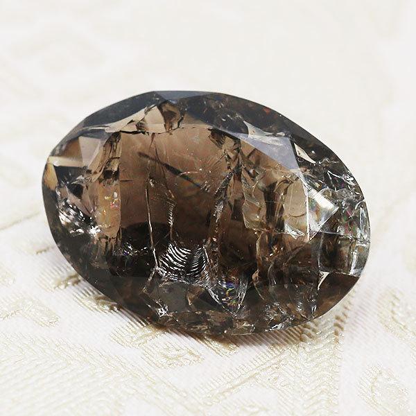 爆裂スモーキークオーツ エクスプロージョン オーバル 8.56ct １個限定 製品オーダー可能