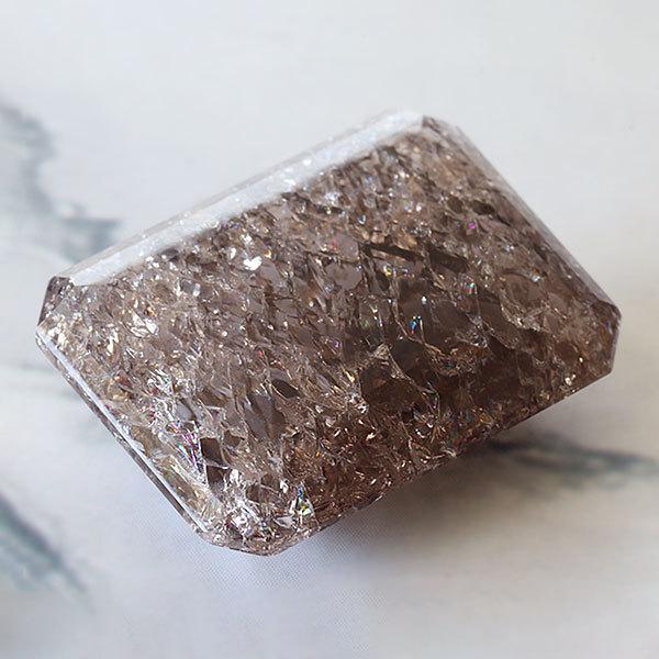 16.79ct 爆裂スモーキークォーツ エクスプロージョン オクタゴン 製品オーダー可能