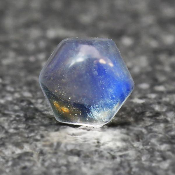 ブルームーンストーン ラブラドライト ヘキサゴン カボション 0.52ct  限定1個 製品オーダー...