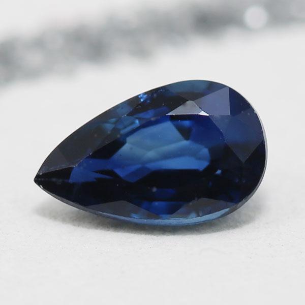 鑑別書付き ロイヤルブルーサファイア ペアシェイプ 0.31ct 限定1個 製品オーダー可能 誕生石...