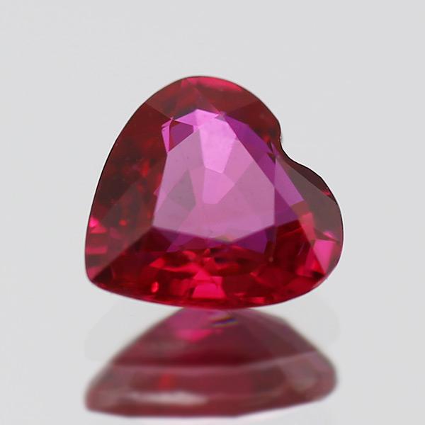 鑑別書付 ミャンマー産 ピジョンブラットルビー ハート 0.43ct 製品オーダー可能 誕生石7月　...
