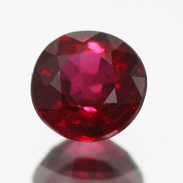 鑑別書付 ピジョンブラットルビー ラウンド 0.37ct 限定1個 製品オーダー可能 誕生石7月