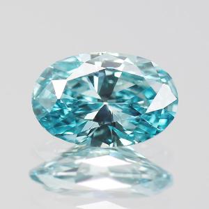 UV蛍光 VS1 ブルートリートダイヤモンド オーバル FANCY INTENSE GREEN BLUE 0.363ct 製品オーダー可能 誕生石4月｜benebene