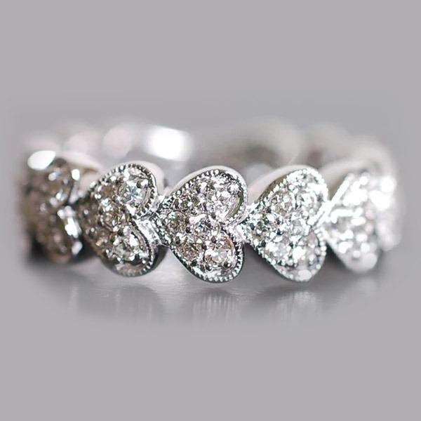 P+10％中 プレミアム ダイヤモンド ハート エタニティ　リング　PT900 K18 K10対応 ...