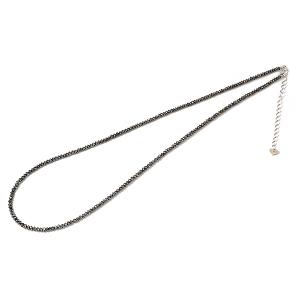天然ブラックダイヤモンドネックレス K18WG 11.25ct Black