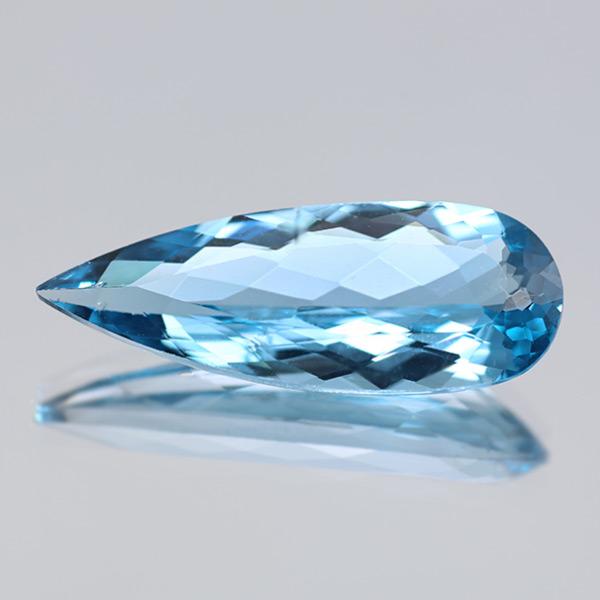 P10％ ロンドンブルートパーズ ペアシェイプ 5.94ct 限定1個 製品オーダー可能 誕生石11...