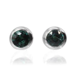 アレキサンドライトピアス 確かなカラーチェンジ・K18WG イヤリングへ