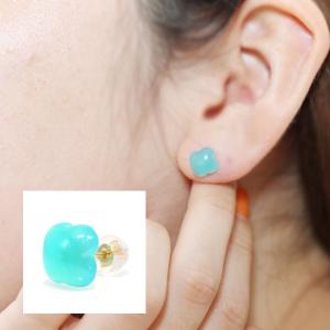 マリンブルーカルセドニー シーブルーカルセドニー ピアス イヤリング