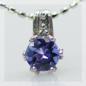 タンザナイト ドレリア ペンダントトップ 誕生石 12月 PT900 K18 K10対応