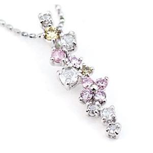春霞 ピンクダイヤｘナチュラルグリーンダイヤｘローズカットダイヤ ペンダントトップ PT900 K1...