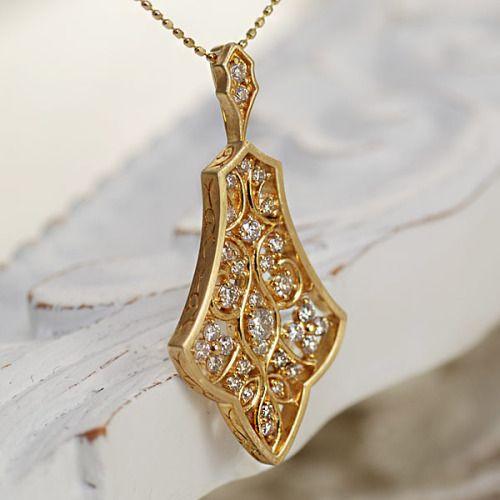 ポイント10％中 アルハンブラシリーズ ダイヤモンドペンダントトップ ムカルナス PT900 K18...