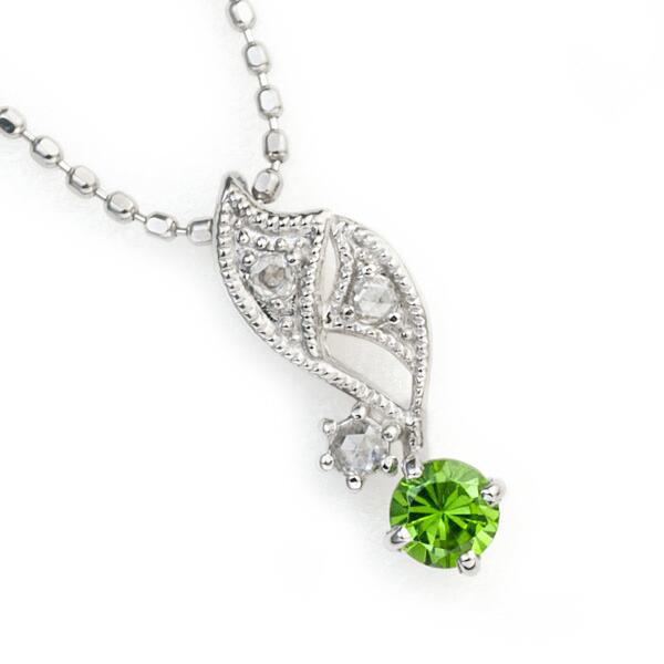 ロシア産 デマントイドガーネット ローズカットダイヤモンド ペンダントトップ ノビリティ PT900...