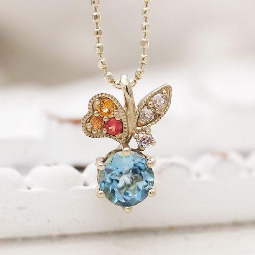 アクアマリン オレンジサファイア ローズカットダイヤペンダントトップ パラディーソ  PT900 K...