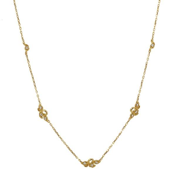 ローズカットダイヤチェーンネックレス「ボタニカル」 PT900 K18 K10対応 誕生石 4月