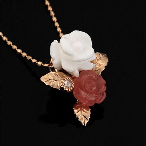 P+10％中 ローズガーデン ホワイトカルセドニー インカローズペンダントトップ 春色ピンク PT9...