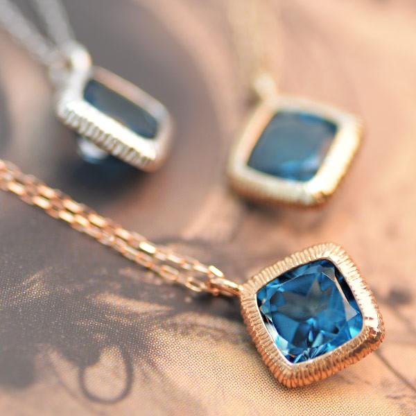 レディース 数量限定 クシーノ ロンドンブルートパーズペンダント チェーン付    K18 K10 ...