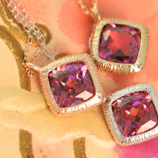 ネックレス レディース クシーノ ピンクガーネット チェーン付  誕生石 1月 おしゃれ ギフト プ...