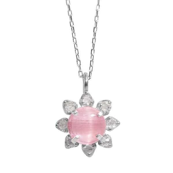 P+10％中 レディース 限定1本 PT900 5.5mm ペツォタイトキャッツアイ（ラズベリルキャ...