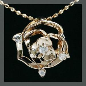 ポイント10％中 ロマンティック ローズ ローズカットダイヤ ペンダントトップ チェーン無し PT9...