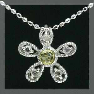 イエローサファイア ローズカットダイヤフラワーペンダントトップ チェーン無し PT900 K18 K...
