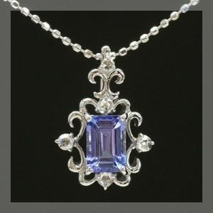 アール リーニュ タンザナイト ローズカットダイヤペンダントトップ チェーン無し 誕生石 4月 12...