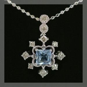 サンタマリアアフリカーナアクアマリン ダイヤモンドペンダントトップ デコーレ チェーン無し 誕生石 ...
