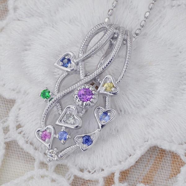 P+10％中 ファンシーカラーサファイア ダイヤモンドペンダントップ ロータス 誕生石 4月 9月 ...