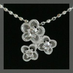 フラワーガーデン ローズカットダイヤモンド ペンダントトップ チェーン無し PT900 K18 K1...