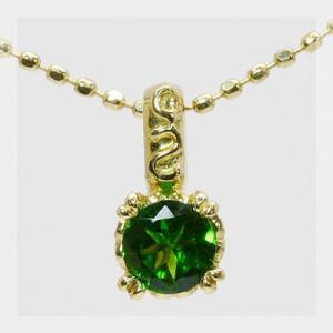 ダイオプサイト ツタの葉 ペンダントトップ PT900 K18 K10対応