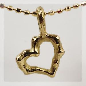 レディース 地金テクスチャー オープンハート ペンダントトップ ハートのいばら姫  おしゃれ ファッ...