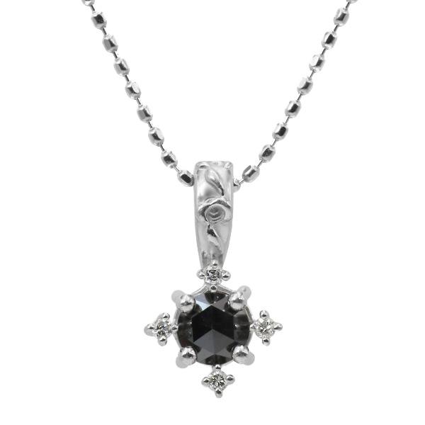 新作先行販売20%OFF ブラックダイヤモンドローズカット ダイヤモンド ペンダントトップ PT90...