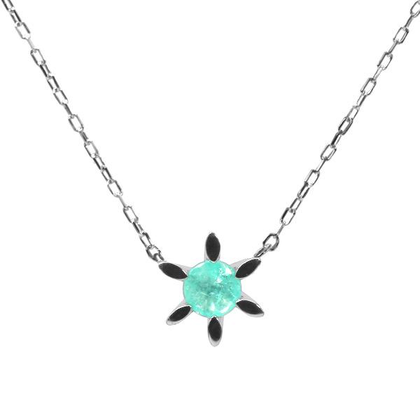 P+10％中 レディース 限定1本 PT900 パライバトルマリン バフトップ ペンダントネックレス...