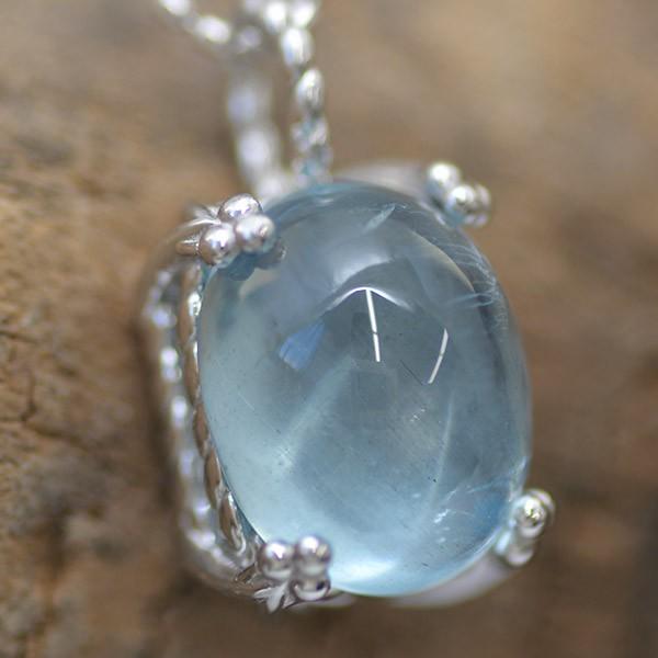 アクアマリン ペンダントトップ クエルダ 誕生石 3月 PT900 K18 K10対応