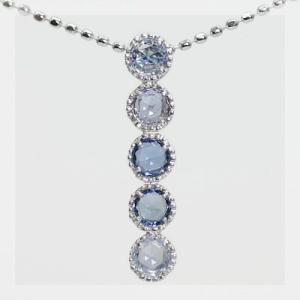 P+10％中 ローズカットブルーサファイアアンティークデザインペンダントトップ 誕生石 9月 PT9...