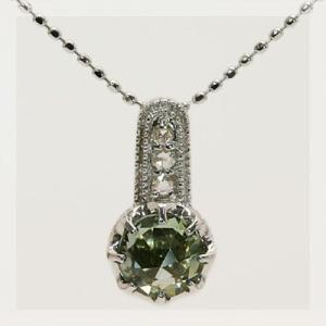 P+10％中 グリーンサファイアローズカットペンダントトップ 誕生石 9月 PT900 K18 K1...