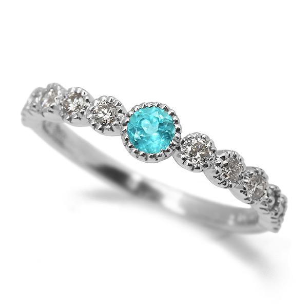 限定１本 PT900 鮮烈ネオンブルー 希少石 パライバトルマリン ダイヤモンド アンティーク リン...