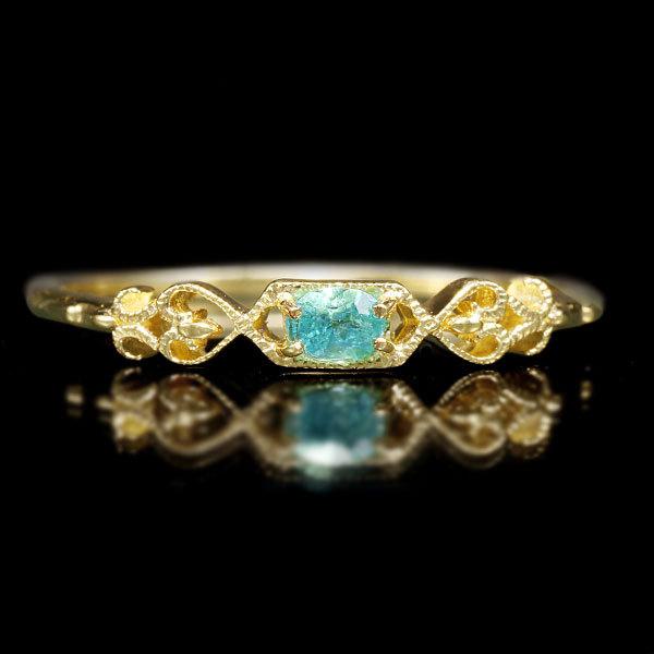 レディース　選べる 新ルース追加 パライバトルマリン リング オーナメント PT900 K18 K1...