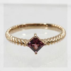 P+10％中 ロードライトガーネット ヘリンボーン”リング 誕生石 1月 PT900 K18 K10...