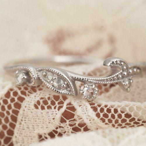 P+10％中 ローズカットダイヤモンド プチリーフ リングピンキーリングにも対応しました 誕生石 4...