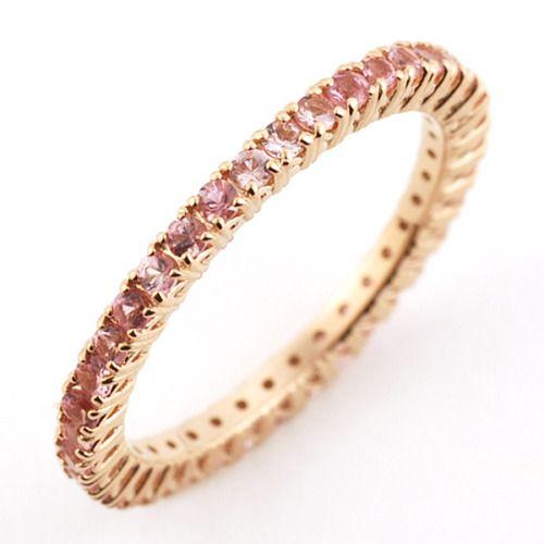 こだわりのフルエタニティリング 〜10月の誕生石 ピンクトルマリン サイズ直しはできません 春色ピン...