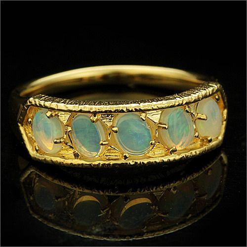 P+10％中 オパール リング ブランシュ PT900 K18 K10対応 誕生石 10月