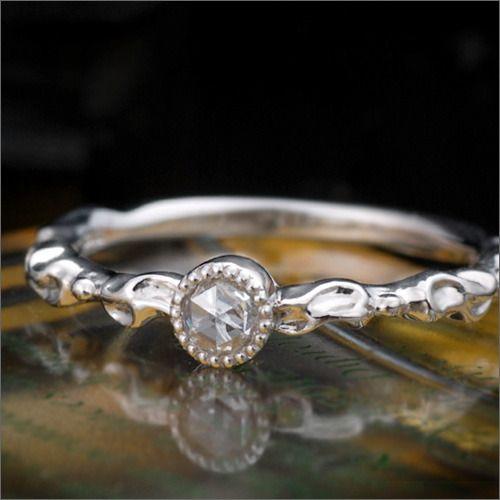 P+10％中 オーセンティック Authenticローズカットダイヤ リング 誕生石 4月 PT90...