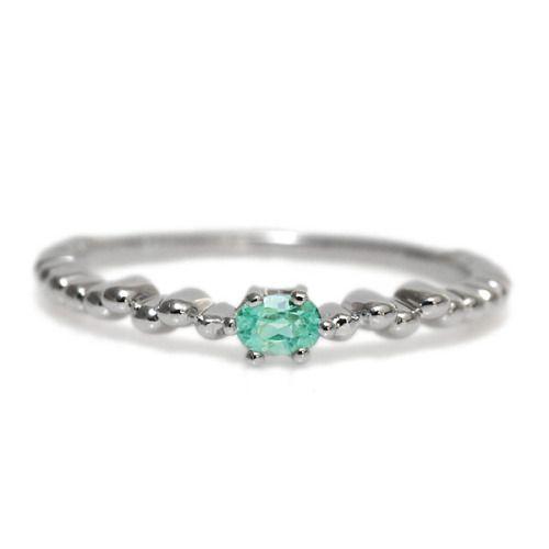 パライバトルマリン リング サボネ 誕生石 10月 PT900 K18 K10対応