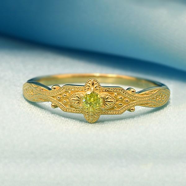 スフェーン リング　ナスカ PT900 K18 K10対応