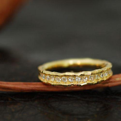 P+10％中 ローズカットダイヤモンドリング アース　PT900 K18 K10対応 誕生石 4月