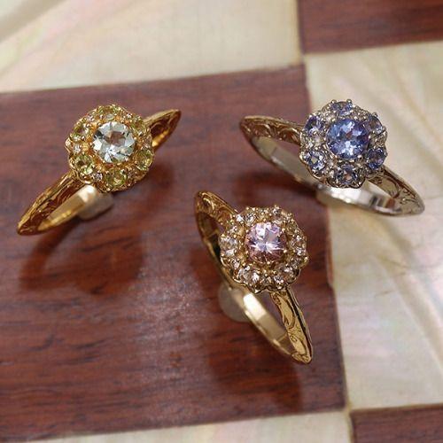 P+10％中 バレエコレクション カラーストーンリング チュチュ  PT900 K18 K10対応 ...