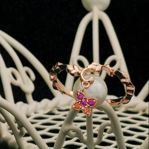 P+10％中 サファイア蝶 ヴィンテージデザイン リング 0.5号からお作り可能です 誕生石 9月 ...